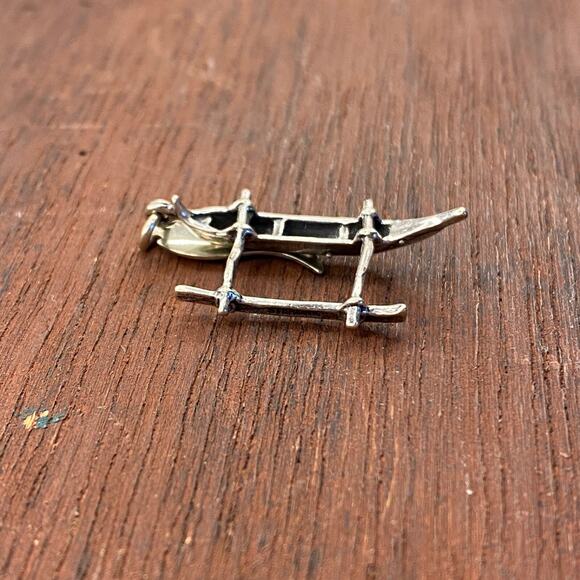 Vintage 925 Sterling Silver "Rumors New Orleans" Outrigger Canoe Pendant Charm - Picture 3 of 4